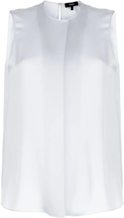 sleeveless silk blouse