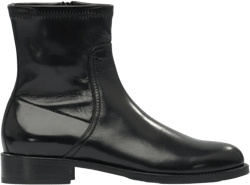 leather zip boots