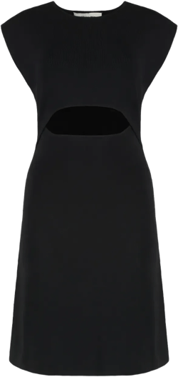 cut-out ribbed knit mini dress