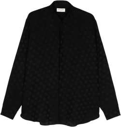 polka-dot silk shirt
