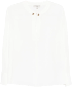 button-detailed long-sleeve tunic top