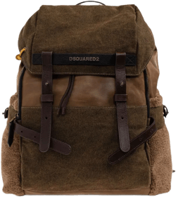 Canadian leather-trimmed canvas backpack