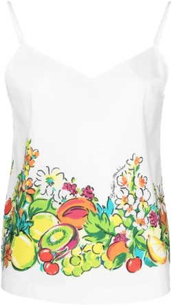 floral-print cotton top