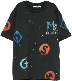 logo-print graphic tee