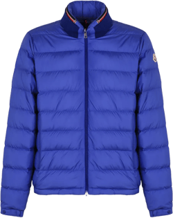 Brendann Logo-patch Quilted Jacket In Blue