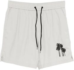 palm-embroidered deck shorts