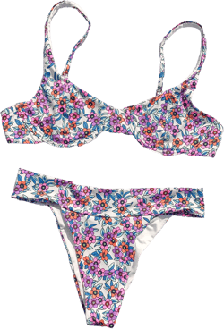 Anna Underwire Floral Bikini Top - Flower Farm
