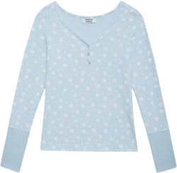 Angel Waffle Long Sleeve Top - Flurries