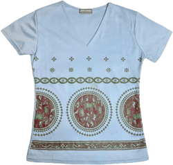 Y2K Glitter Graphic Baby Tee (S)
