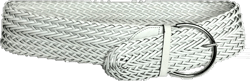 White Chunky Leather Belt