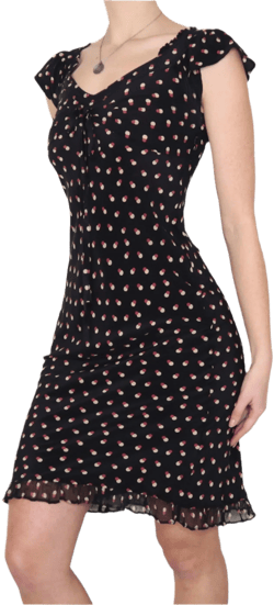 Y2K Italian Silk Midi Dress (S)