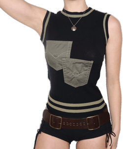 Y2K Italian Fitted Cargo Sweater Vest (S)