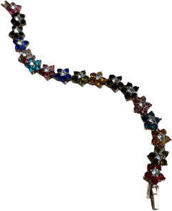 Vintage Vibrant Flower Bracelet