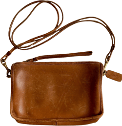 Vintage tan leather coach