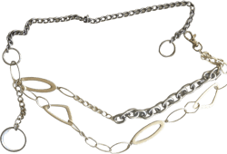 Silver tone belt