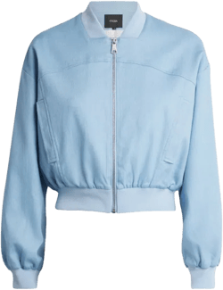 Denim Bomber Jacket In Blue