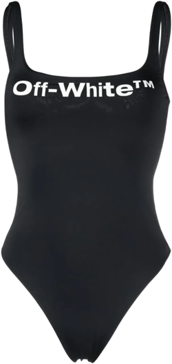 Bounce Helvetica Logo One-piece Swimsuit In Black
