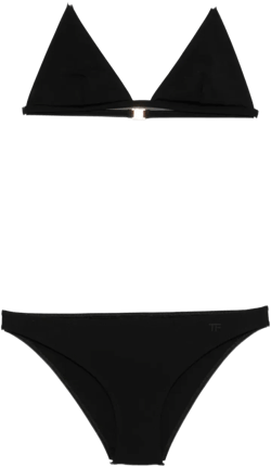 Triangle Halterneck Bikini In Black