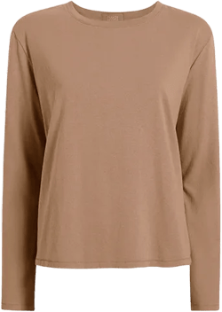 Vintage Cotton Long Sleeve Everyday T-Shirt | Cinnamon
