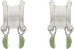 Old Jewelry - Women's Split Pea Earrings - (Silver)