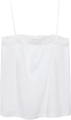 Cotton top with lace straps