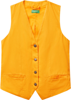 Yellow vest in cotton blend