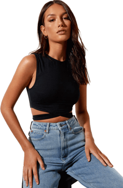 Seowon Crop Top in Black
