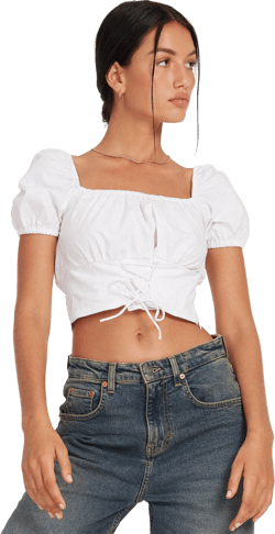 Ruiz Crop Top in White