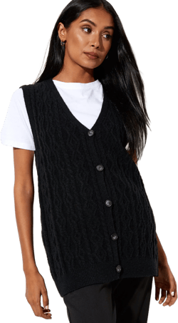 Selvi Cardi in Knit Black