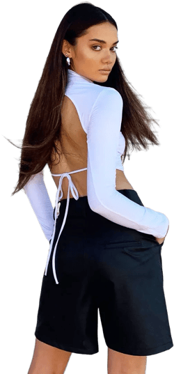 Quelia Crop Top in White 'Saint' Embro