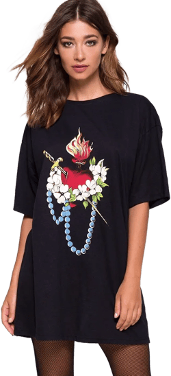 Sunny Kiss Oversize Tee in Sacred Heart