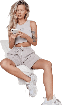 Vasque Crop Top in Mushroom "LA" Embro