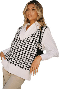 Ashton Sweater Vest White