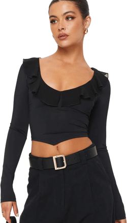 Cattrall Long Sleeve Top Black