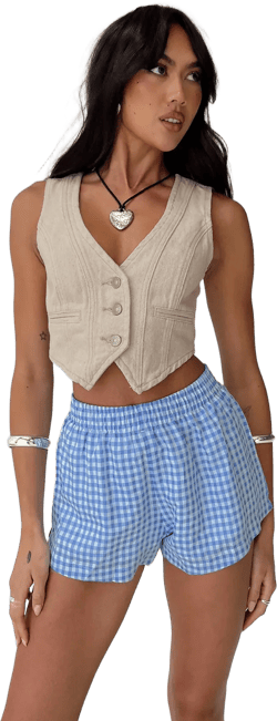Burrows Denim Vest Cream