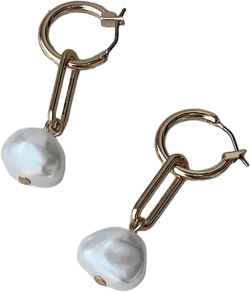 Alda Earrings Gold / White