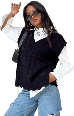 Antonia Sweater Vest Black