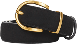 Jaslynn Faux Suede Belt Black