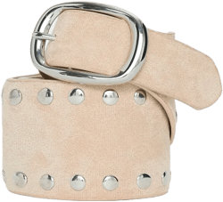 Spheres Stud Belt Beige / Silver