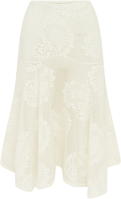 Maeve Midi Skirt | White Lace