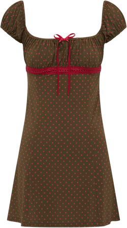 Billie Dress | Brown Polka Dot