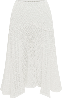 Faye Midi Skirt | White