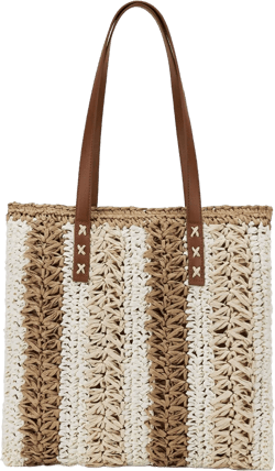 Straw Bag Mesh Beach Bag The Tote Bag for Women Summer Beach Purse 2024 Beach Essentials Large Woven Purse Women's Shoulder Handbags Designer Boho Purse Cute Purses for Women Raffia Bag