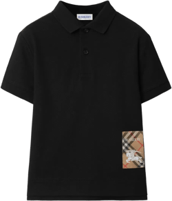 Check Label polo shirt 