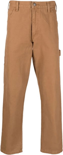 rear logo-patch trousers