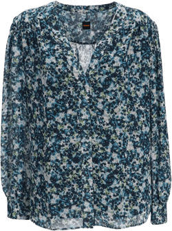 abstract-print blouse
