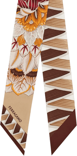 floral-print silk scarf