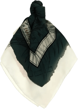 floral-print silk scarf