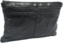 leather clutch bag