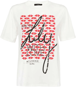 heart-print cotton T-shirt